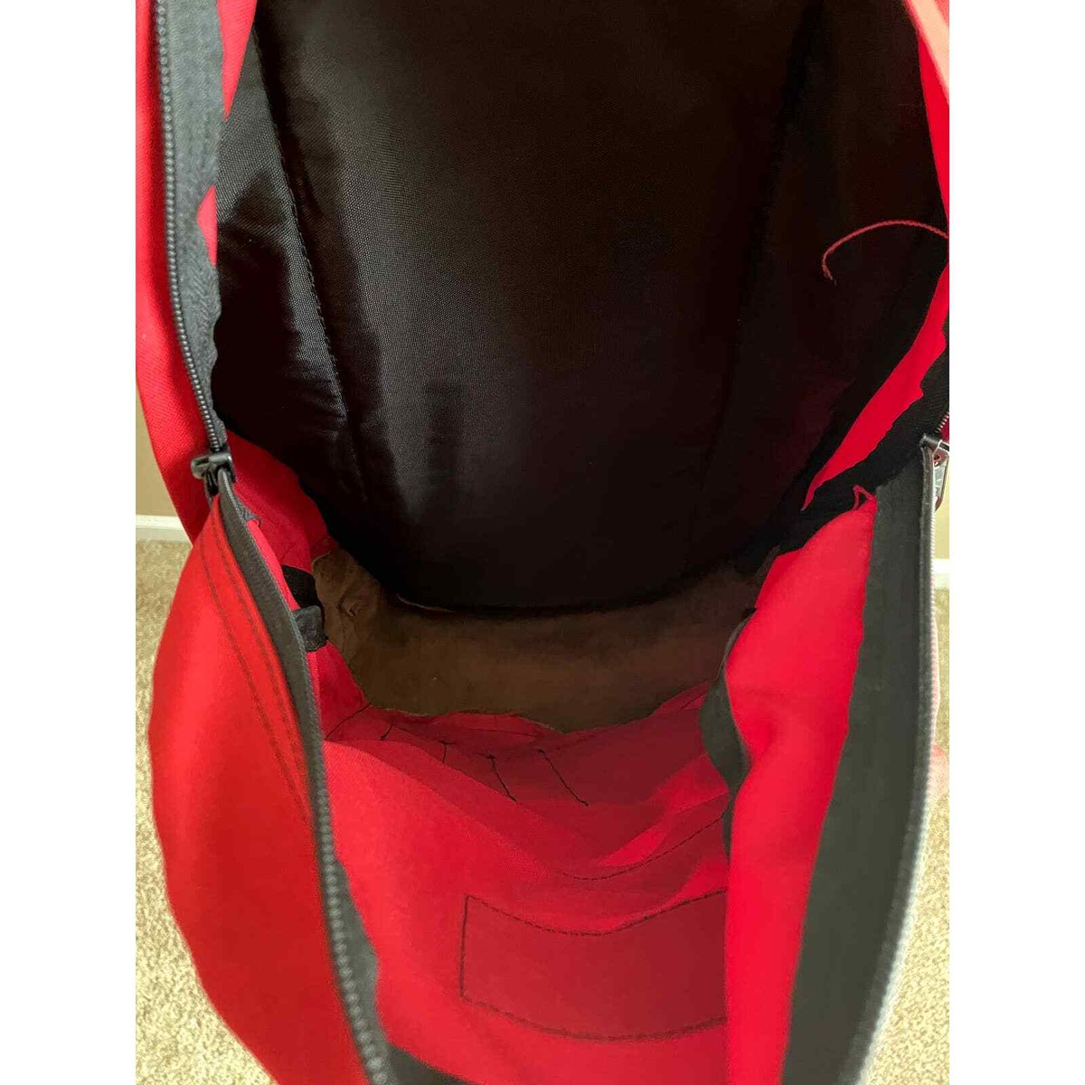 Vintage Howard University Red Tan Suede Leather Jansport Classic Backpack Vintage Howard University Red Tan Suede Leather Jansport  main image 2