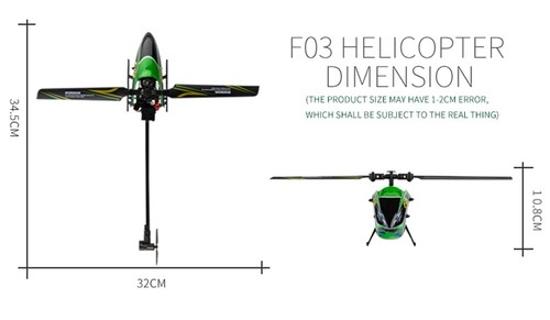 F03 RC Helicóptero 4CH 2.4G Control Remoto Helicóptero 6 Ejes Giroscopio Flybarless RTF - Imagen 8 de 23