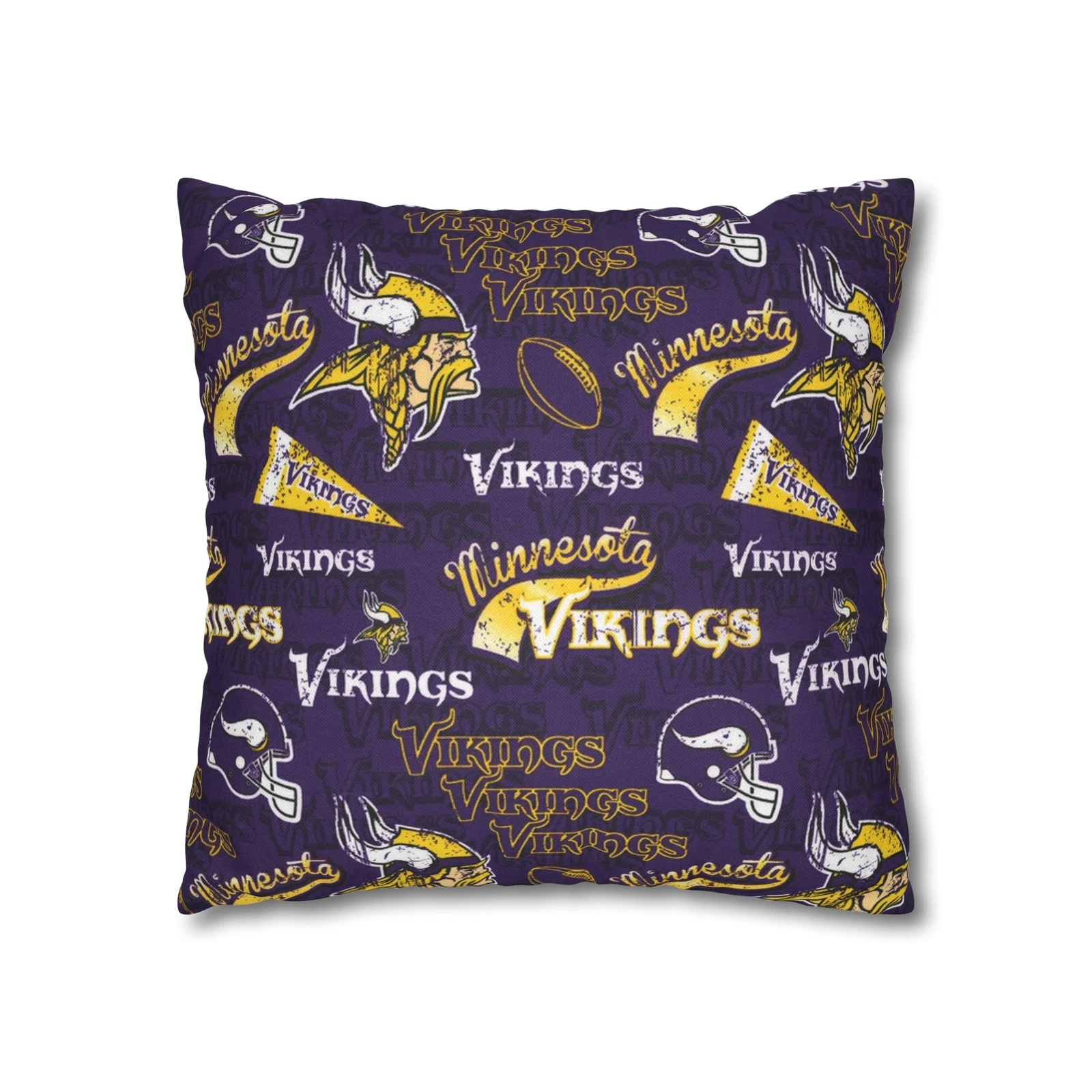 Minnesota Vikings Spun Square Throw Pillow