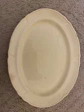 Mount Clemons Pottery Co Light Yellow Sandwich Platter 231 G