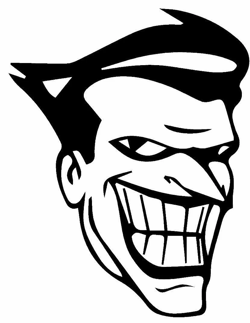 Batman Joker Clipart Black And White