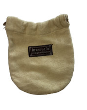 Tiffany Anti Tarnish Storage Bag 4 Jewelry VTG Yellow Drawstring Pouch 4 x 4.5"