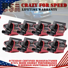 8 Pack Ignition Coils Square For Chevrolet GMC 4.8L 5.3L 6.0L 8.1L V8 D581 UF271