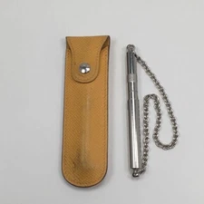 Hermes Rare Whistle with cap dog whistle yellow with leather case Very Rare