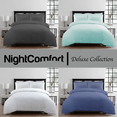 NightComfort Luxus Seher Sauger Moderner Bettbezug & Kissenbezüge Bettwäschegarnitur