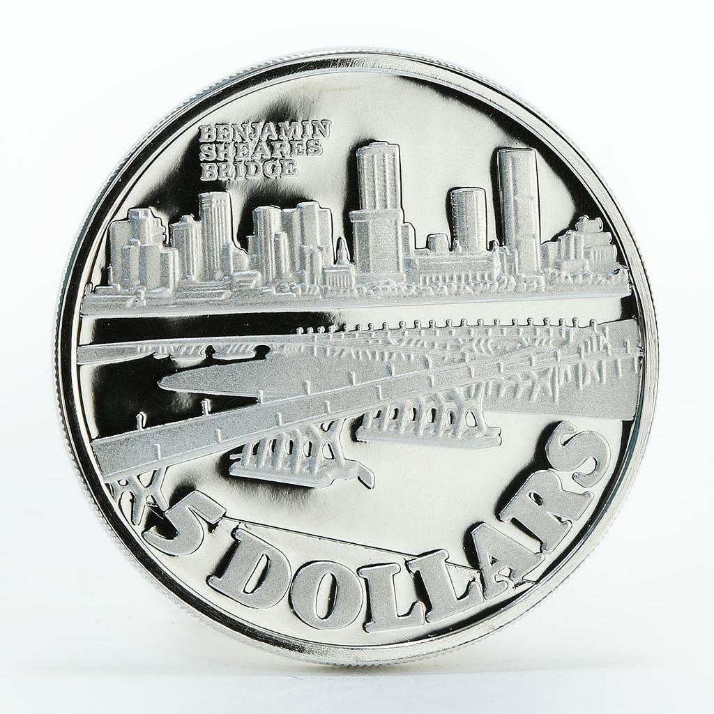 玩賞金銀判　20種 Singapore 5 dollars Benjamin Shears Bridge silver coin 1982