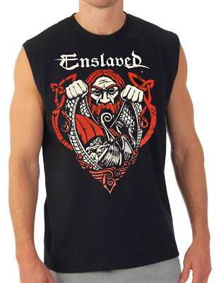 ENSLAVED BLACK METAL BAND BLACK MUSCLE SHIRT