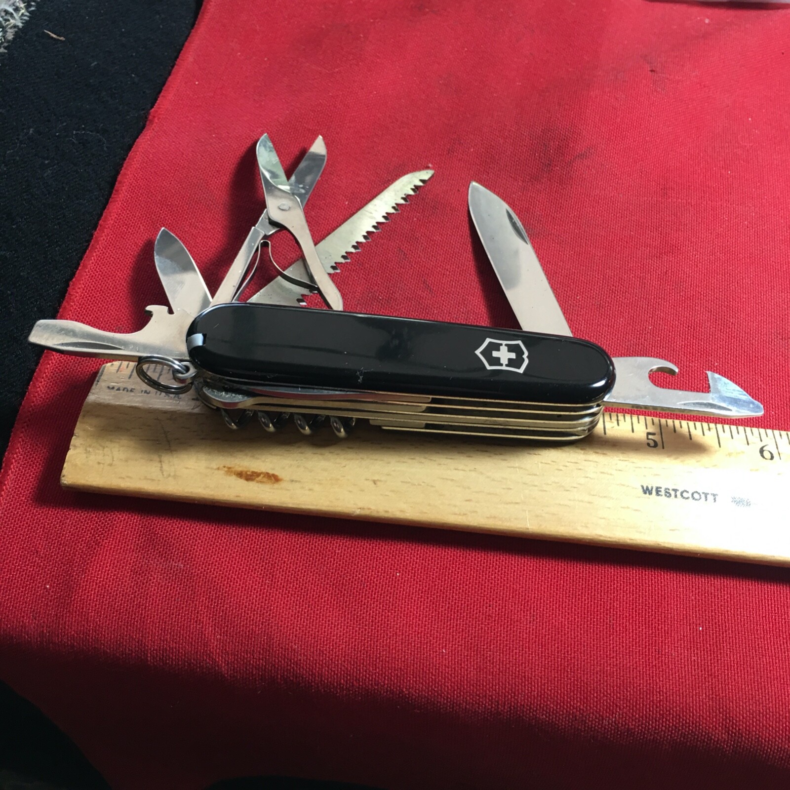 victorinox SWISS ARMY KNIFE BLACK 9 BLADE CAMPING HIKING SAK EDC eBay