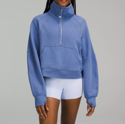 NEW Lululemon Scuba Oversized Funnel-Neck Half Zip Water Drop
