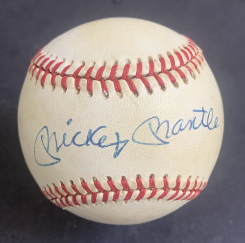 Mickey Mantle Yankees Signed Official A.L Baseball PSA Coa Dark Bold Hof Auto - Picture 1 of 12