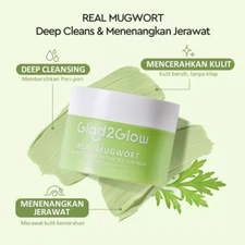 Glad2Glow Real Mugwort Salicylic 30G Acid Acne Control Clay Mask Face Cleansing