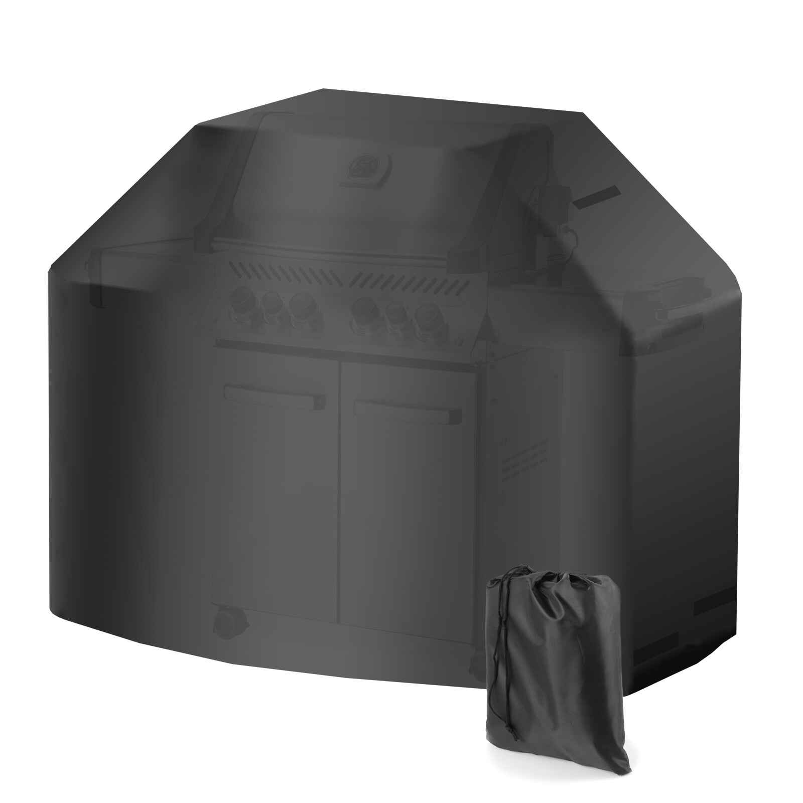 Telo Copri Barbecue 132x66x109 cm - Copertura BBQ Impermeabile Nero