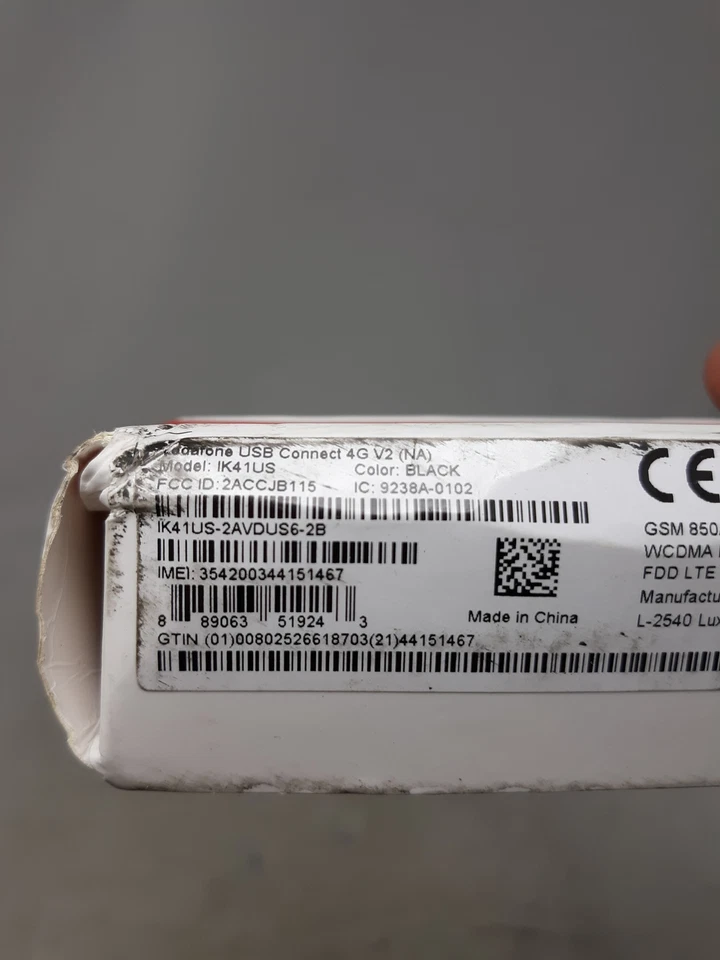 Vodafone USB Connect 4G V2 LTE Modem Cat4 IK41US IoT Nero - Immagine 4 di 4