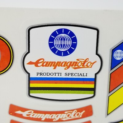 Adesivi/Decalcomanie Per Restauro Campagnolo, Kit Bandiere Gialle E Blu Per Forcella, AlexCycles