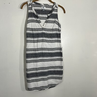 OLD NAVY Women Summer Dress Linen Rayon Black White Striped Sleeveless Size XS | eBay OLD NAVY Women Summer Dress Linen Rayon Black White Striped Sleeveless Size XS | eBay