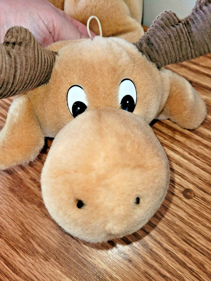 VINTAGE 1989 COMMONWEALTH Moose Hand Puppet 12" Lush Plush Soft RARE EUC  - Image 2 of 4