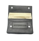Soft Black Leather Cigarette Tobacco Pouch Case Organiser Rolling Paper Pocket