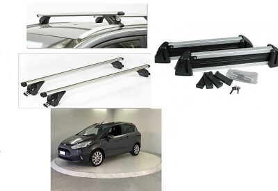 DACHTRÄGER K39 ALUMINIUM FORD B MAX B-MAX 2015 MIT SCHIENE + SKITRÄGER 4 PAAR