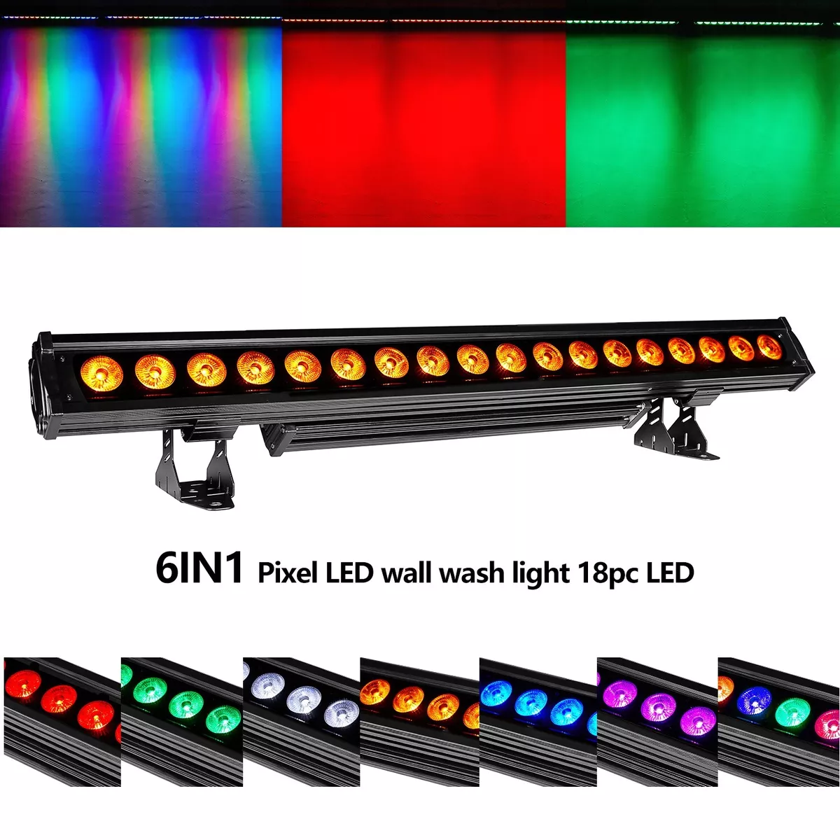 Wall Washer LED bar RGBW 60W multicolore effets de lumière façades