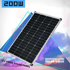 200W Watt Solar Panel Monocrystalline 12V for Camping RV Marine Rooftop off-grid