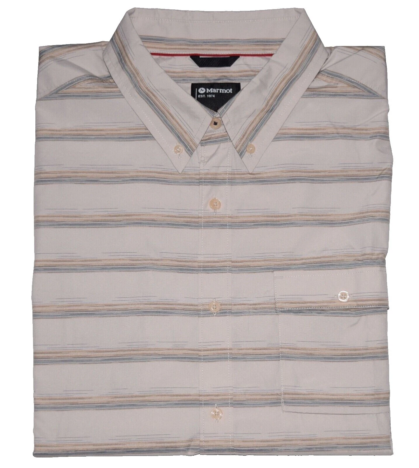 Nylon Short Sleeve Casual Button-Down Shirts for Men