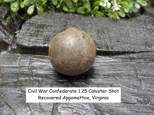 Old Rare Vintage Antique Civil War Relic Confederate Canister Shot Appomattox VA