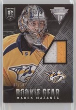 2013-14 Rookie Anthology Titanium Update Gear Prime 2/50 Marek Mazanec RC 1e15