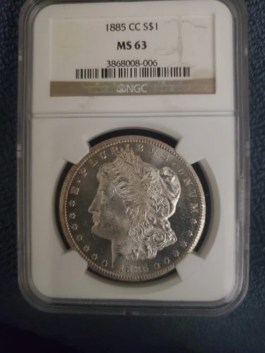 1885 CC Morgan Dollar NGC MS63 Great Mirrors on OBV/Rev