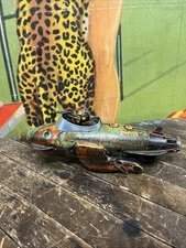 VINTAGE C. 1940 MARX BUCK ROGERS ROCKET POLICE PATROL WIND UP SPACE PATINA DECOR