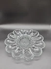 Deviled Egg Plate Anchor Hocking Presence Glass 10" Serving Dish Vintage