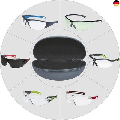 Uvex Brillenetui - Textiletui - Hartschalen - Etui mit Karabinerhaken