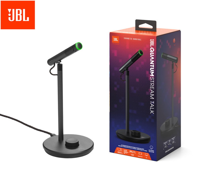 JBL Quantum Stream Talk Microphone for Streaming Recording Gaming Podcasts New