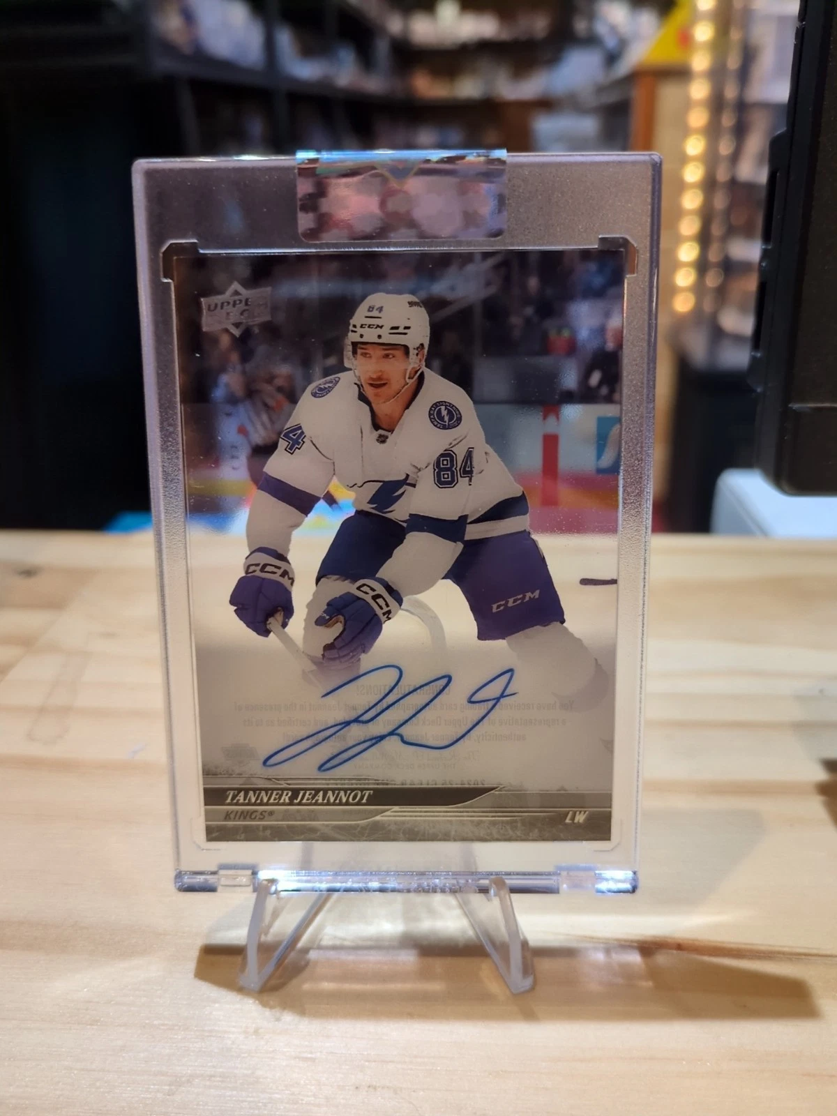 2024-25 UD Clear Cut ACETTE AUTO TANNER JEANNOT TAMPA BAY LIGHTNING!