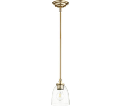 Quorum 3122-280 Rossington Pendant, 1-Light 100 Watts, Aged Brass