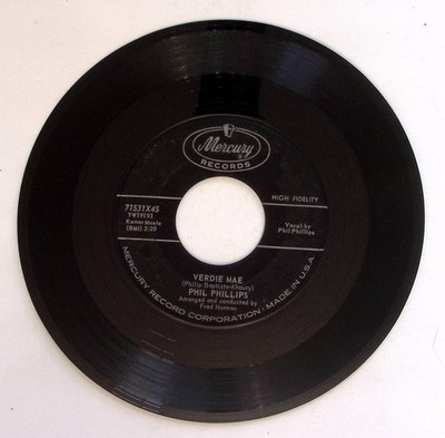 PHIL PHILLIPS  VERDIE MAE/TAKE THIS HEART  MERCURY RECORDS  VINYL 45 84-48
