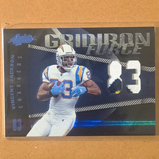 Panini 2010 Gridiron Force Vincent Jackson Chargers Game-Worn Jersey #24 28/50