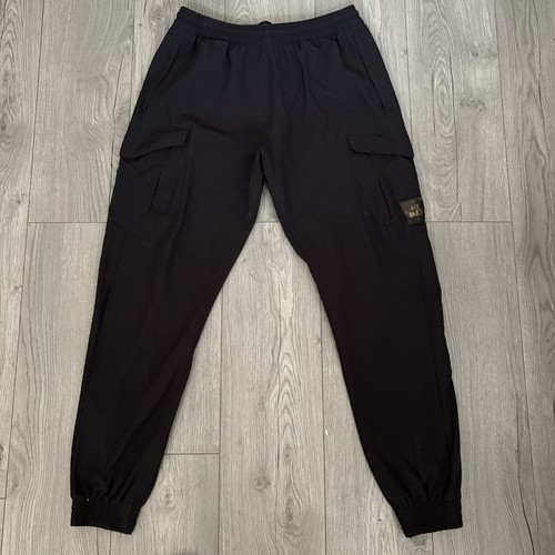 Nike Air Max Cargo Joggers Nylon Nero Taglia L Uomo Elastico Vita Tasche
