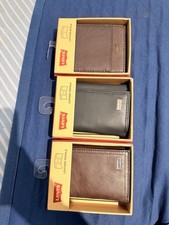 3-bundle. men genuine leather slim 2 Trifold / 1 Bifold wallets