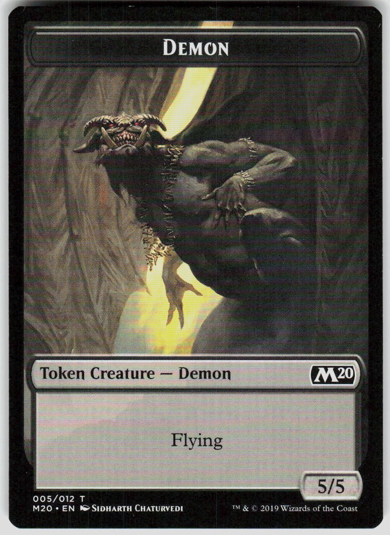 Demon Token 5 Core Set 2020 Magic the Gathering MTG