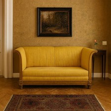 Canapé Restauration Ancien Bois Gravé Doré du XIXe Siècle Original