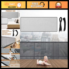 Safety Net for Kids  Pets - 15x3ft Balcony Guard, Stairway Mesh, No Drilling
