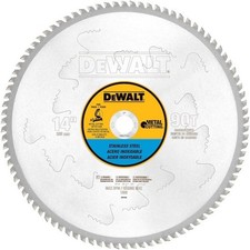 DeWalt DWA7749 14” 90 Tooth Stainless Steel Metal Cutting Saw Blade 1” Arbour