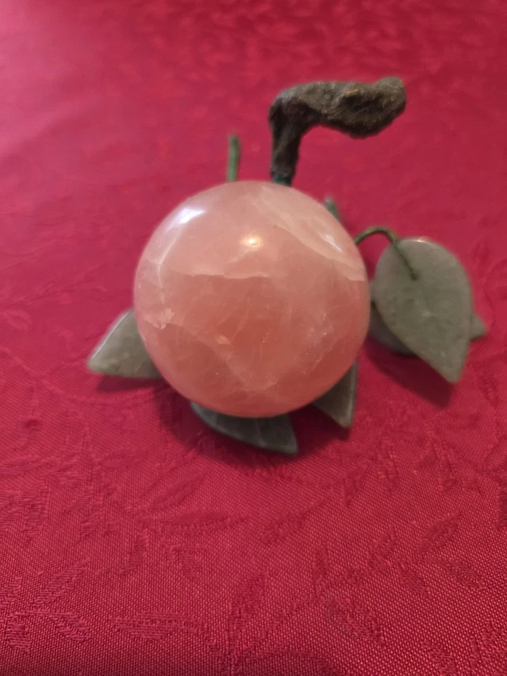 Hojas de pesaje de rama de ciruela o manzana china de piedra dura vintage Foto 4 de 4