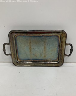 Vintage Unbranded Small Silver Plated Serving Platter