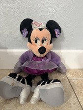 Disney Minnie Mouse 18" Plush Doll Purple Princess Dress, Crown  Glitter Heels