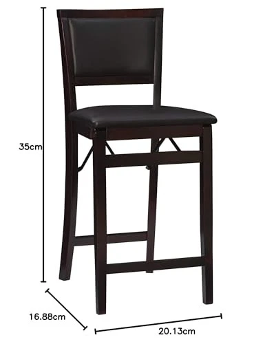Linon Home Decor Keira Pad Back Folding Counter Stool, 24-Inch - Image 3 of 4