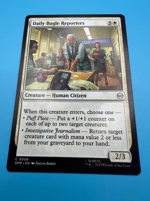 Daily Bugle Reporters 6 C Marvel's Spider-Man Magic: The Gathering Near Mint