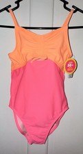 The Children  s Place 7/8 M Pink Orange One Piece Swimsuit UPF 50