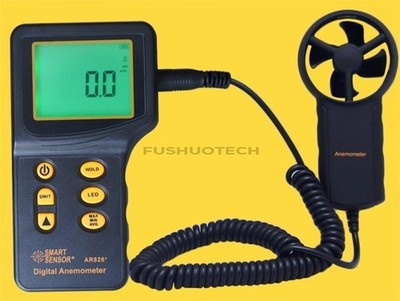 Smart Sensor AR826+ Anemometer 0.3~45M/S Wind Speed Gauge Tester Air Flow Met cc