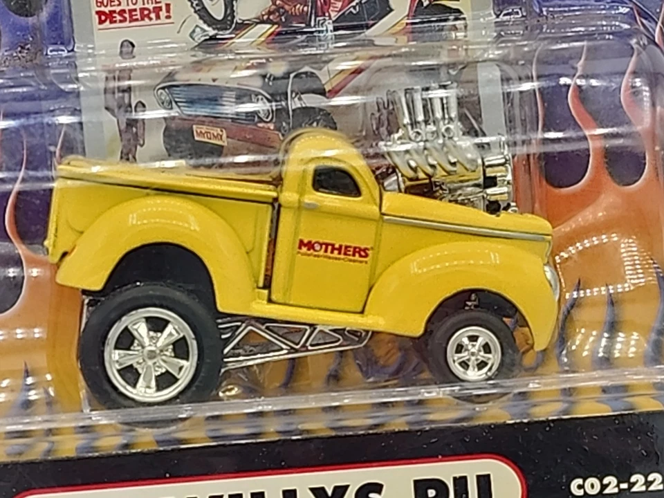 Muscle Machines 40 Willys PU Yellow Cartoons magazine 1:64 Mothers Polishes wax - Image 2 of 4